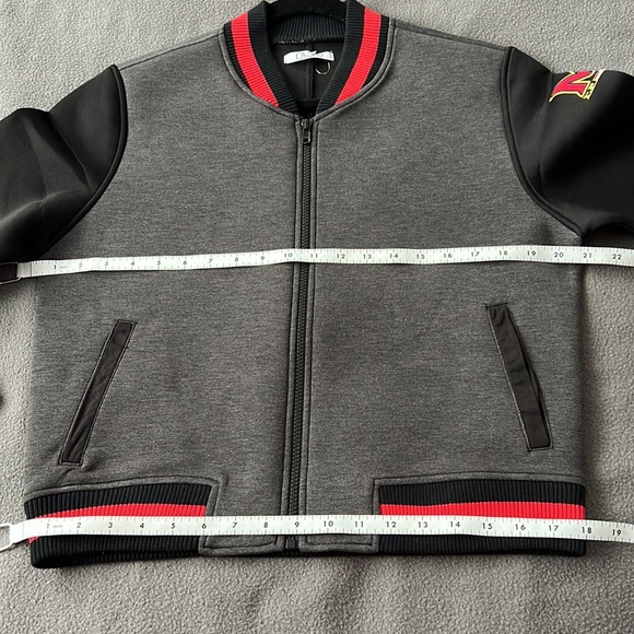 UMD Terps Bomber Letter Jacket Sweatshirt University Maryland Womens M 6 8 - Picture 9 of 17